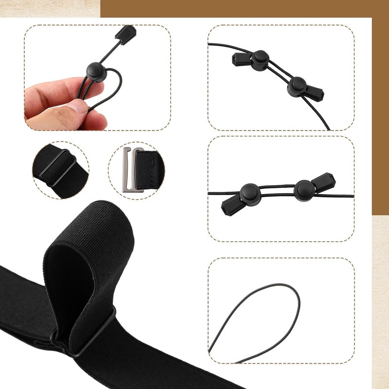Cutecrop 9 Pcs Crop Band for T-shirts, Adjustable Elastic Tops Tuck Tool with Ties Clips for Shirts Sweaters Women Clothing - Image 3